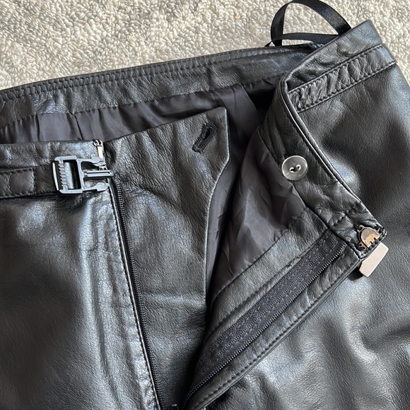 Vintage woman's Leather Pants Ralph Lauren Black Size 10 - Picture 4 of 9